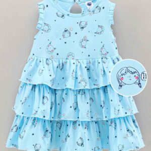 Sleeveless Frock Girl Print