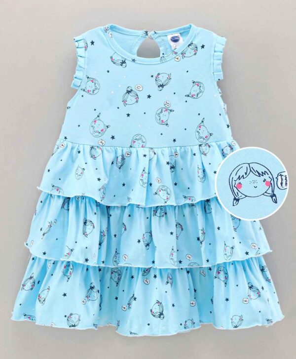 Sleeveless Frock Girl Print