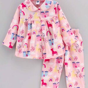 Full Sleeves All Over Printed Top & Pyjama Set
