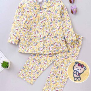 Full Sleeves Pyjama Set Rabbit Print