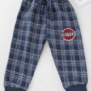 Full Length Track Pants Checks Print
