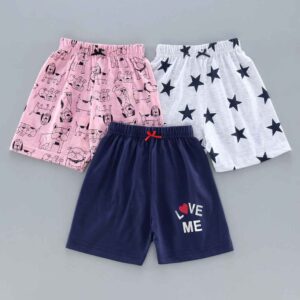 Cotton Printed Shorts Pack of 3
