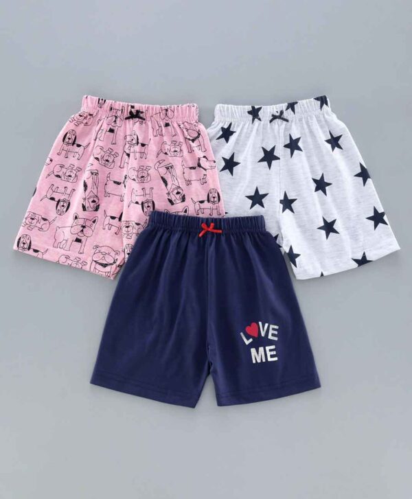 Cotton Printed Shorts Pack of 3