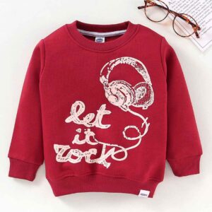 Full Sleeves Light Winter Sweatshirt Text Print
