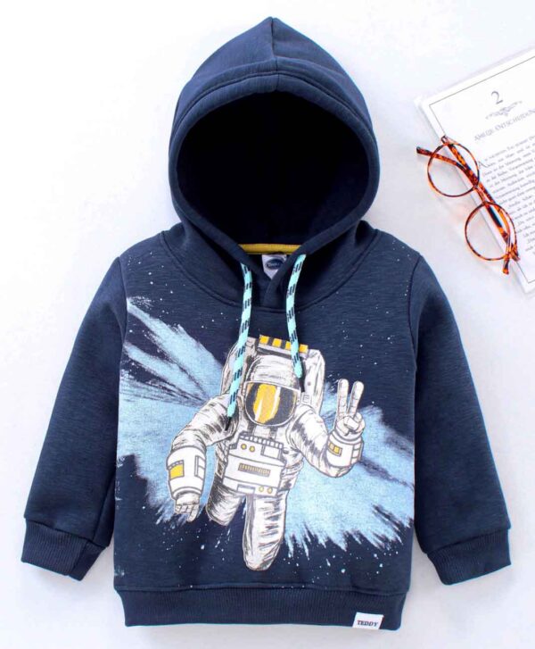 Full Sleeves Printed Hooded Sweatshirt