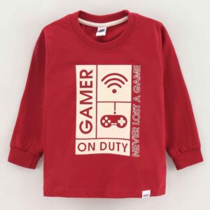 Full Sleeves Cotton T-shirt Placement Print