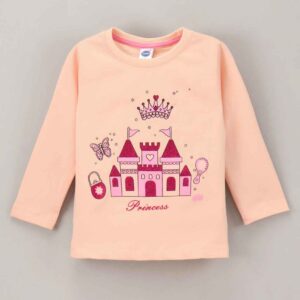 Full Sleeves Cotton Top Castle Print