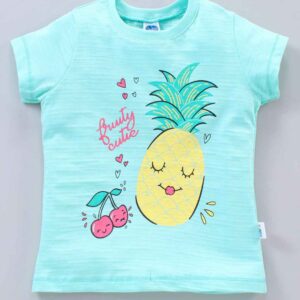 Half Sleeves Top Pineapple Print