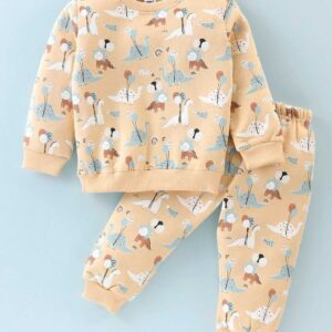 Fleece Full Sleeves Winter Wear - Beige
