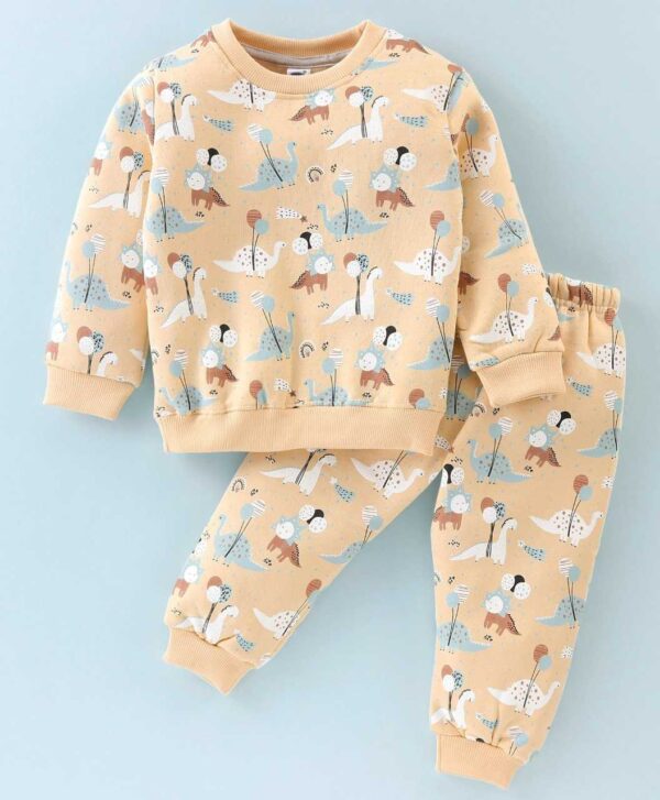 Fleece Full Sleeves Winter Wear - Beige