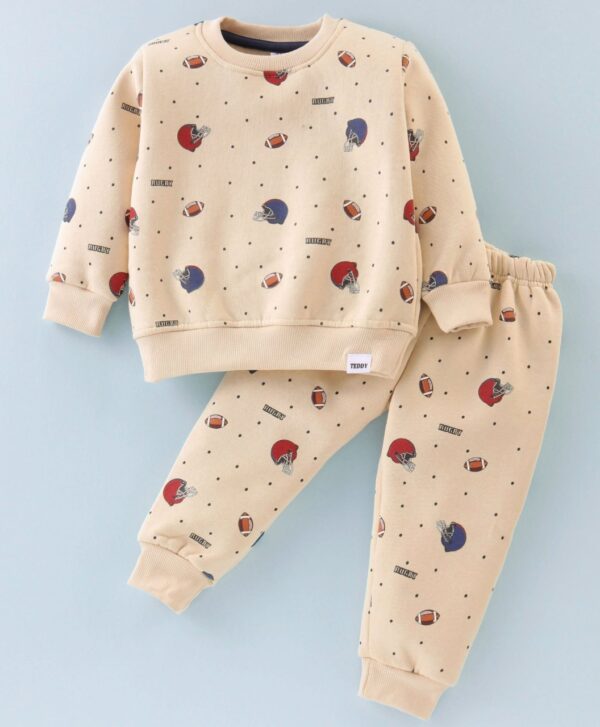 Fleece Full Sleeves Winter Wear - Beige