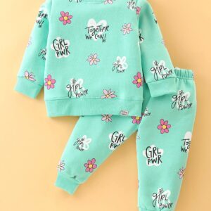 Fleece Full Sleeves Winter Wear - Sea Green